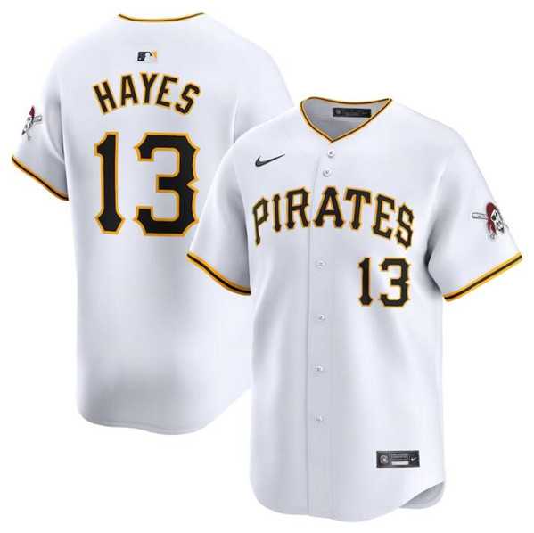 Men's Pittsburgh Pirates #13 Ke'Bryan Hayes White Home Limited Baseball Stitched Jersey Dzhi,We sell and wholesale Men's Pittsburgh Pirates #13 Ke'Bryan Hayes White Home Limited Baseball Stitched Jersey Dzhi on line form chian!